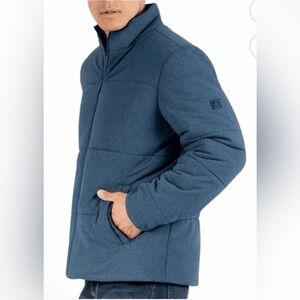 Soybu Men's Quilted Puffer Jacket in Slate Blue